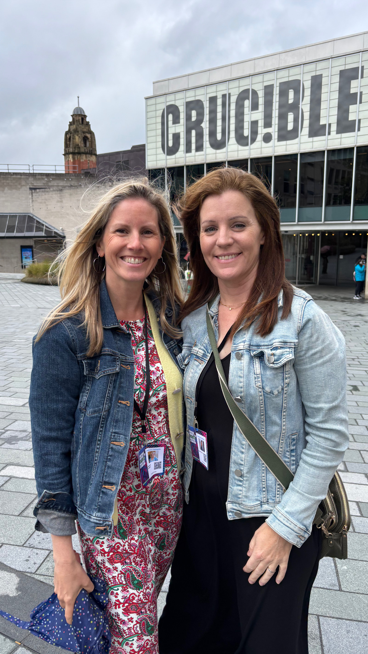 Kimberly Godbolt & Rosie Turner outside The Crucible in Sheffield